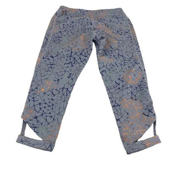 Zella Blue 3/4 Length Geometric Leggings Size Small - Picture 2 of 9